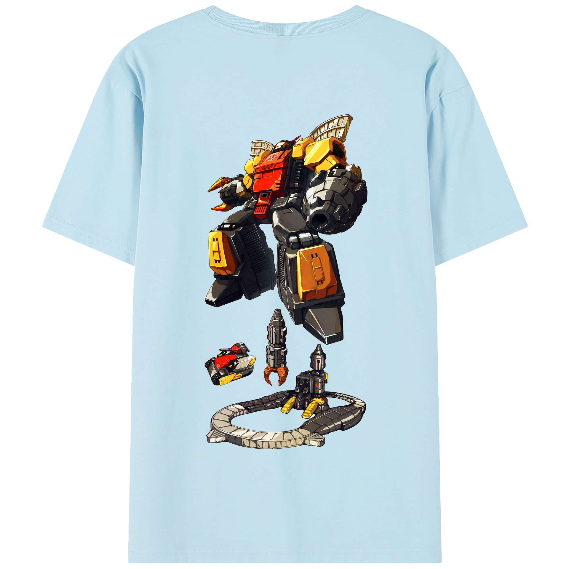 （画像用） Transformers トランスフォーマー 綿100％半袖Tシャツ（背面プリント）